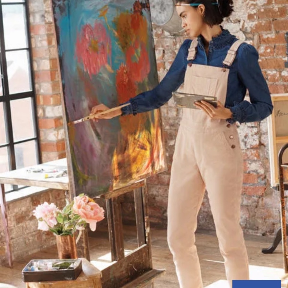 Boden tan corduroy overall size 8 . NWOT